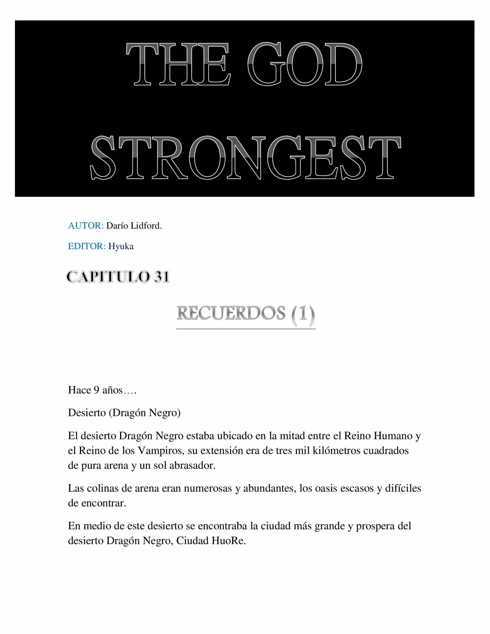 The God Strongest (Novela: Chapter 31 - Page 1