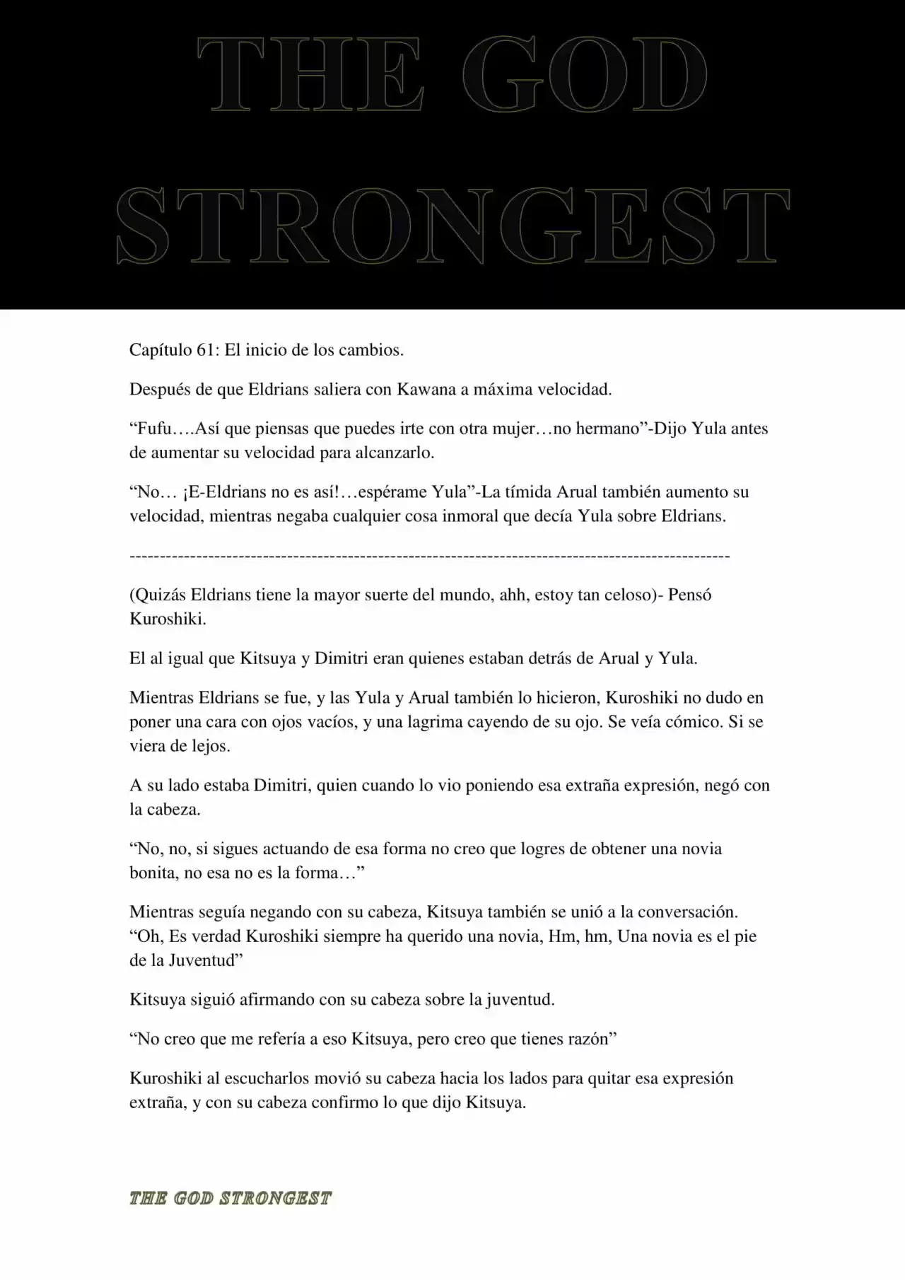 The God Strongest (Novela: Chapter 61 - Page 1