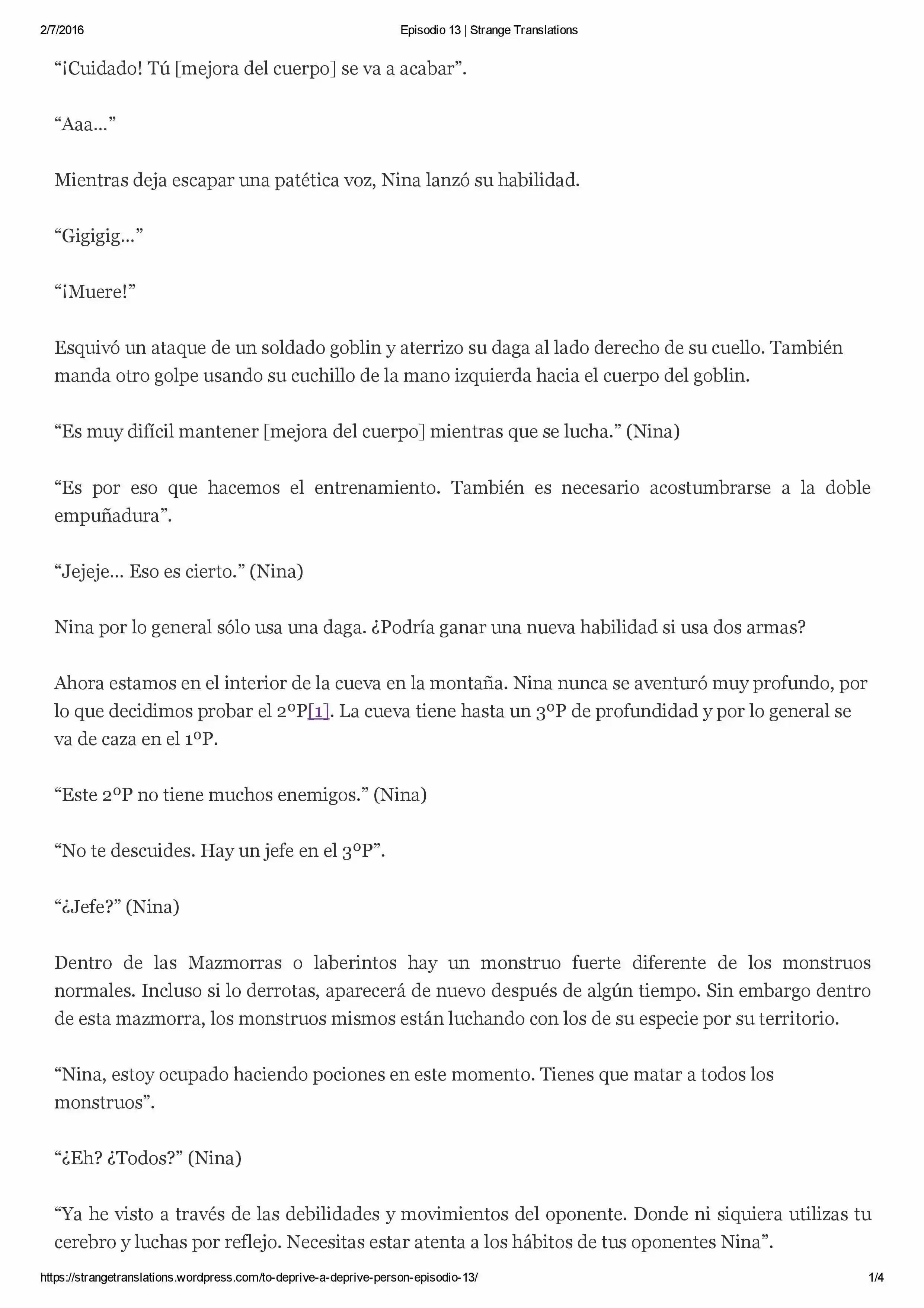 To Deprive A Deprived Person (Novela: Chapter 13 - Page 1