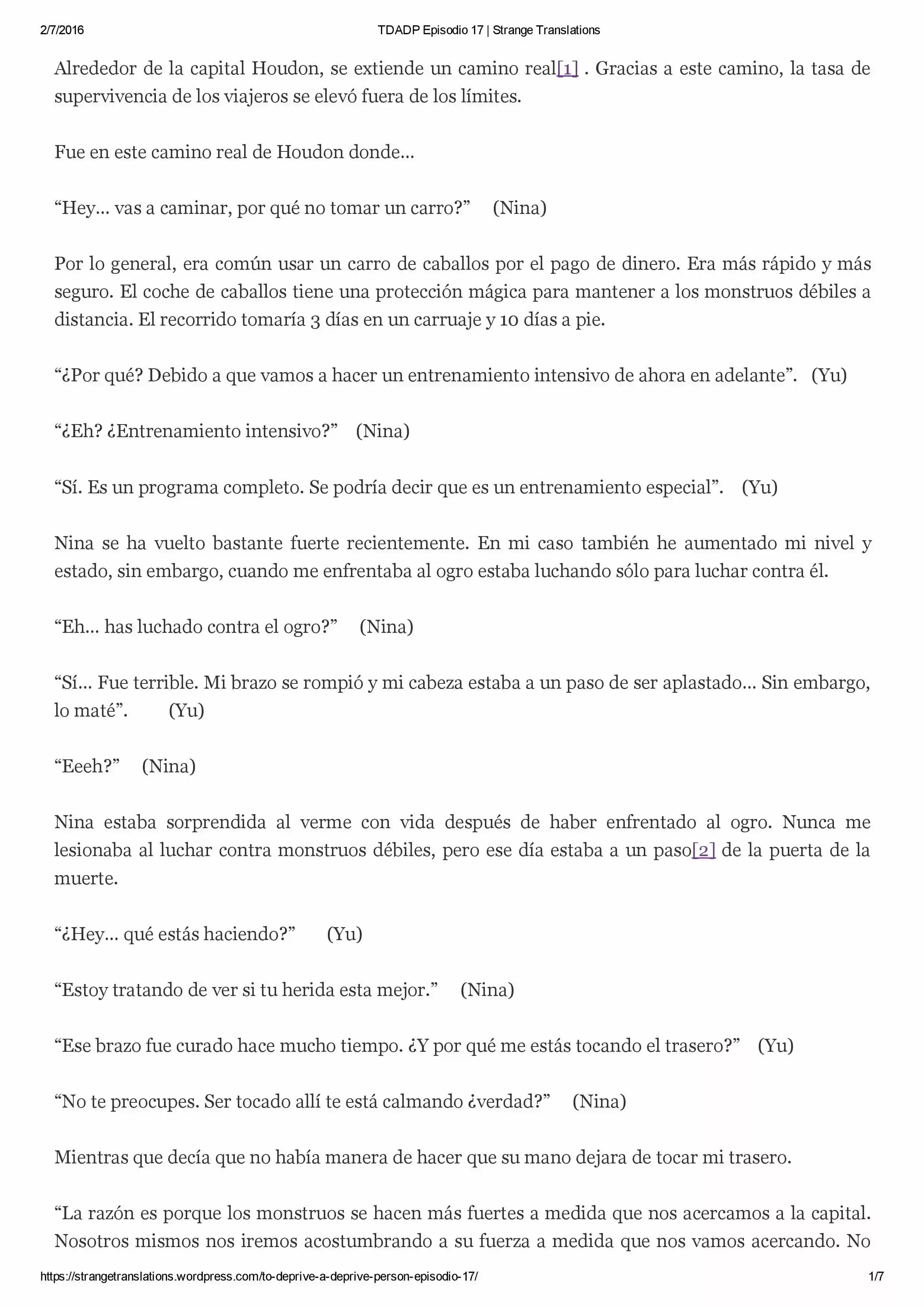 To Deprive A Deprived Person (Novela: Chapter 17 - Page 1