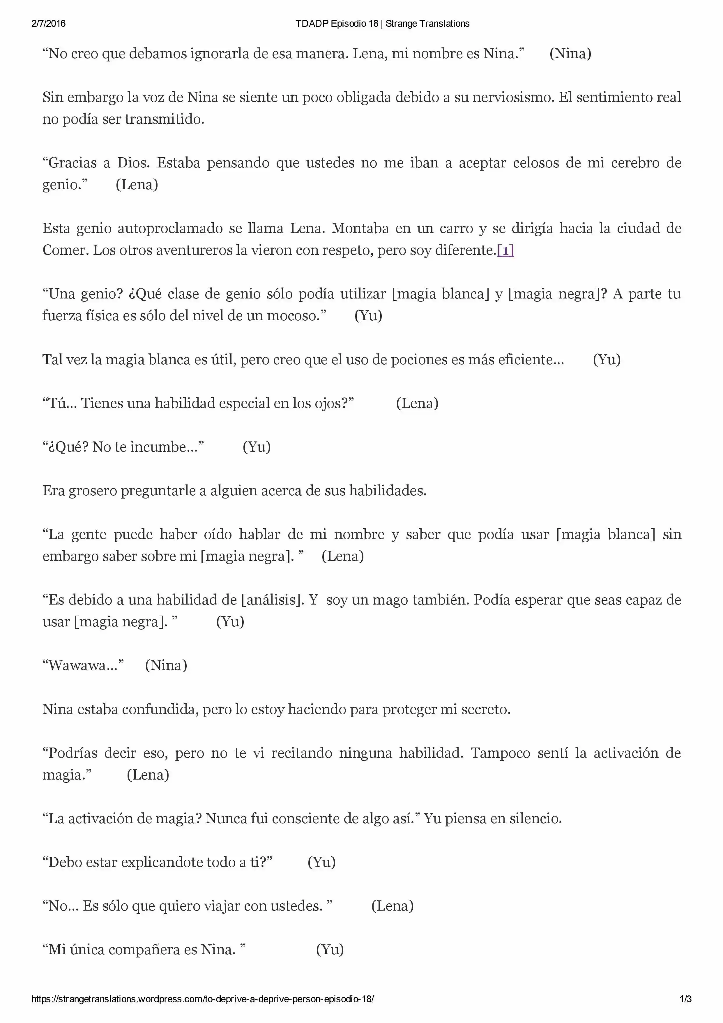 To Deprive A Deprived Person (Novela: Chapter 18 - Page 1