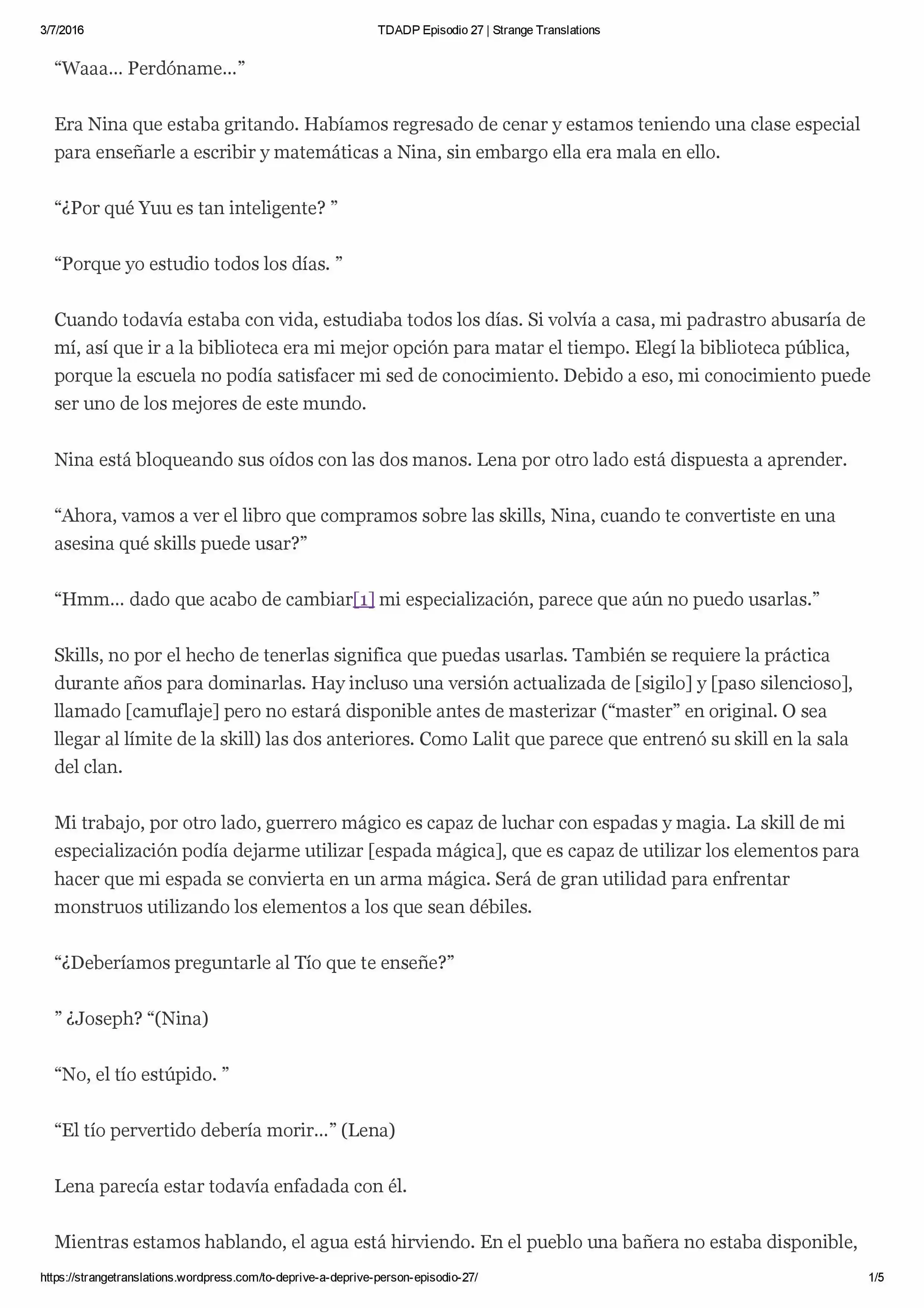 To Deprive A Deprived Person (Novela: Chapter 27 - Page 1