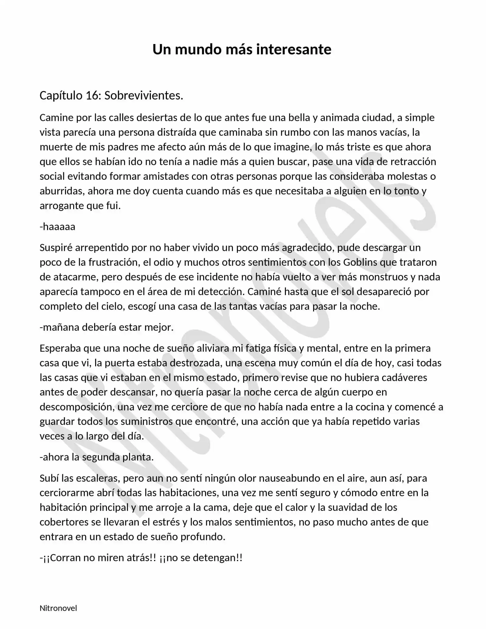 Un Mundo Mas Interesante (Novela: Chapter 16 - Page 1