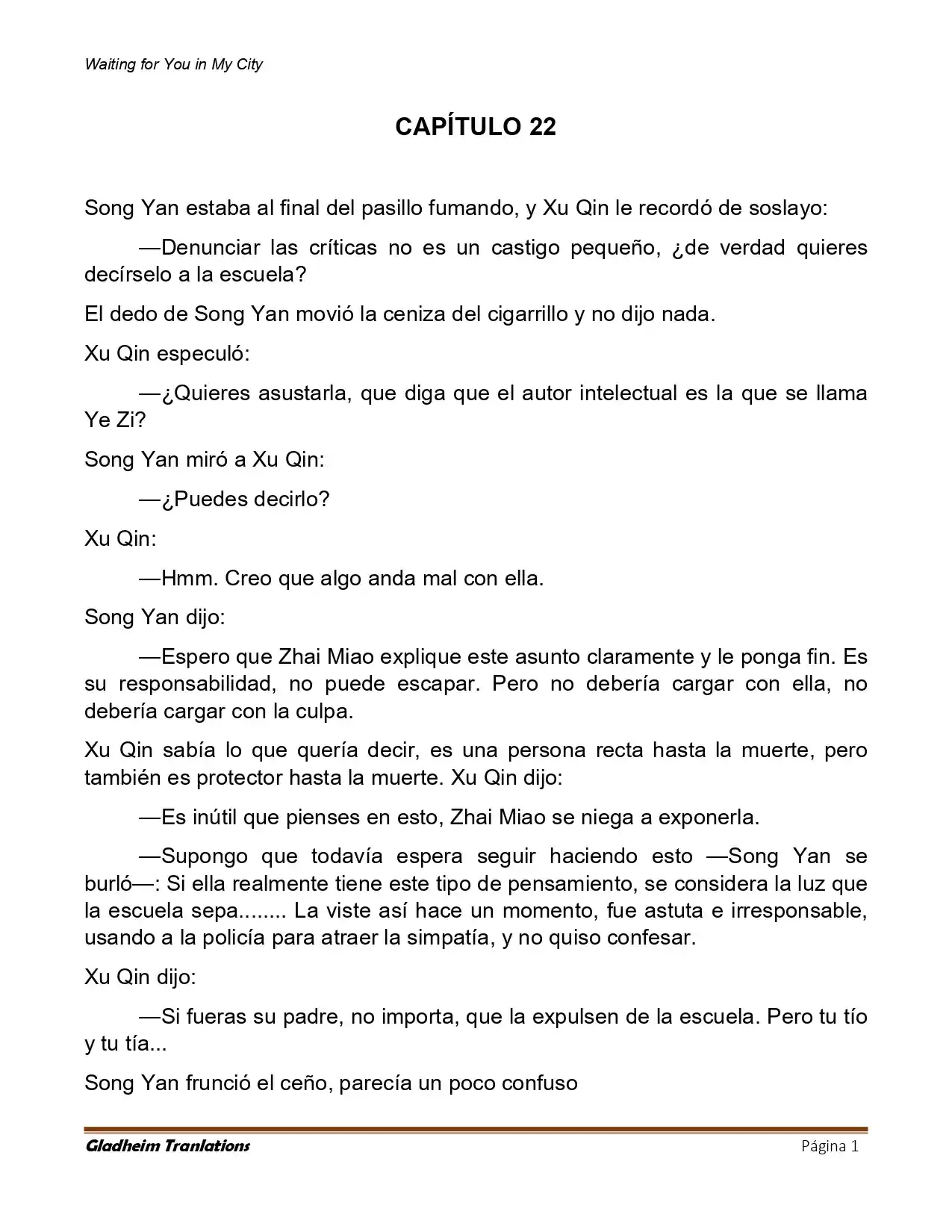Waiting For You In My City (Novela: Chapter 22 - Page 1