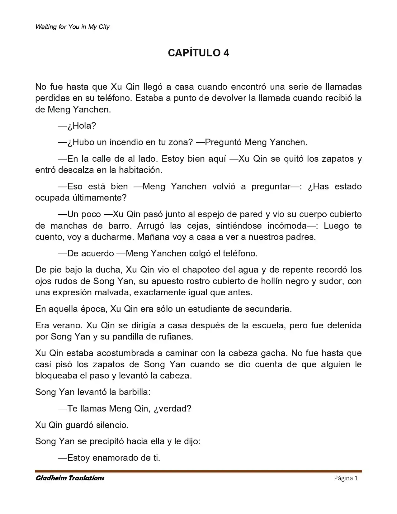 Waiting For You In My City (Novela: Chapter 4 - Page 1