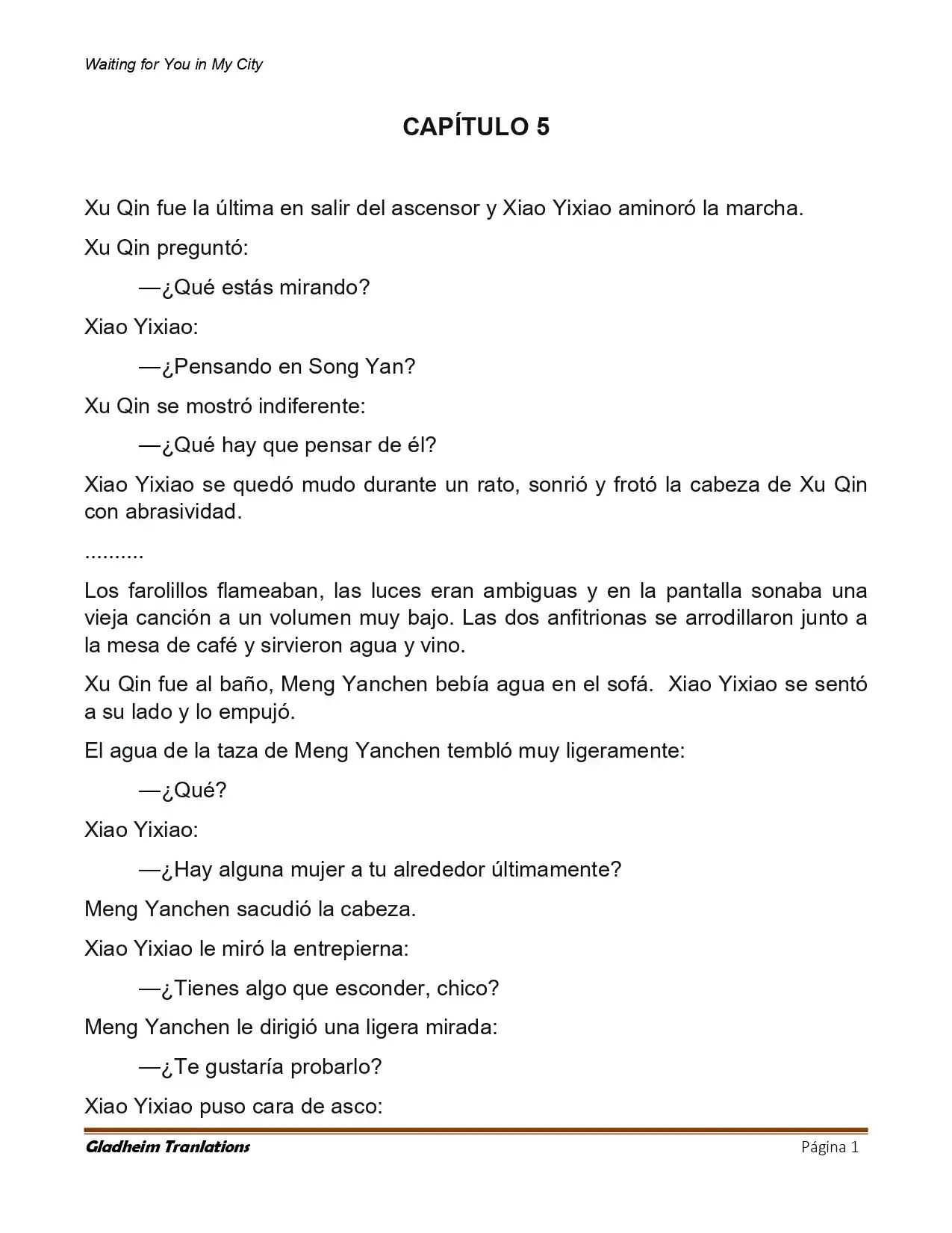 Waiting For You In My City (Novela: Chapter 5 - Page 1